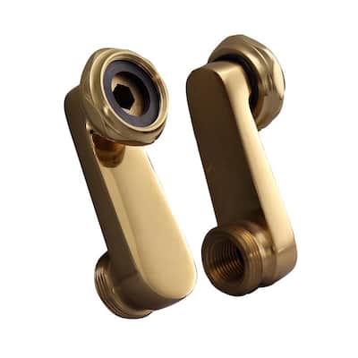 3 in. Deck Mount Swivel Arms in Polished Brass