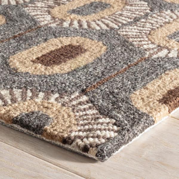 3 ft. x 5 ft. Blue Stowe Hand Micro Hooked Wool Indoor Area Rug