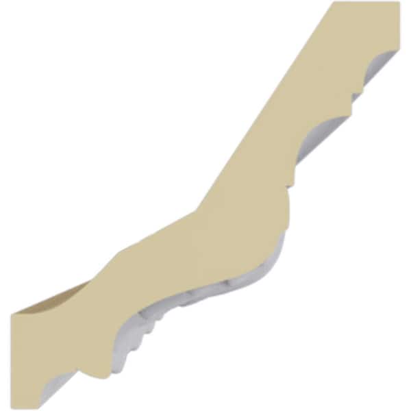 Ekena Millwork 2-5/8 in. x 2-3/4 in. x 94-1/2 in. Polyurethane Ashur Crown Moulding