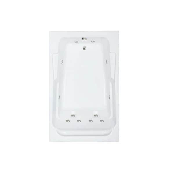 Comfortflo 72 in. x 48 in. Acrylic Rectangular Drop-in Whirlpool Bathtub with Reversible Drain in Biscuit