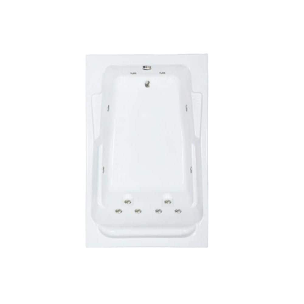 72 in. x 48 in. Acrylic Rectangular Drop-in Whirlpool Bathtub with Reversible Drain in White price history on PriceWatchPro