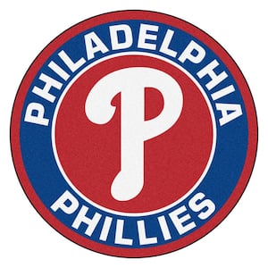 MLB Philadelphia Phillies Navy 2 ft. x 2 ft. Round Area Rug