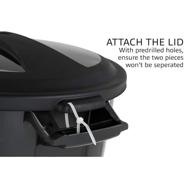 United Solution 20 Gallon Trash Cans 2-Pack - ECO Green Recycling Waste Containers With Lids