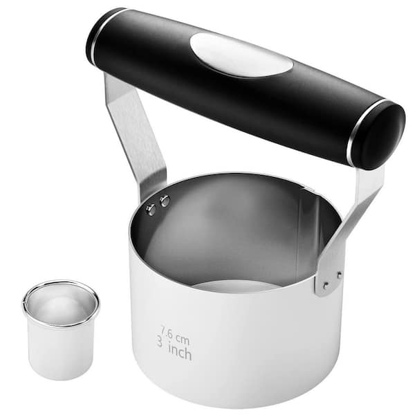 3 in. Cookie Cutters, Stainless Steel Round Cookies Cutter with Soft Grip Handle, Gift Package