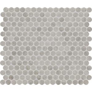 Restore Silver Stone 11 in. x 13 in. Glazed Ceramic Penny Round Mosaic Tile (678.4 sq. ft./pallet)