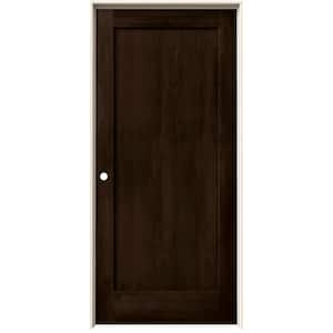 36 in. x 80 in. Madison Espresso Stain Right-Hand Solid Core Molded Composite MDF Single Prehung Interior Door