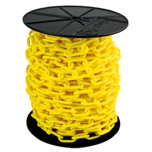 1.5 in. (#6, 38 mm) x 200 ft. Reel Yellow Plastic Chain