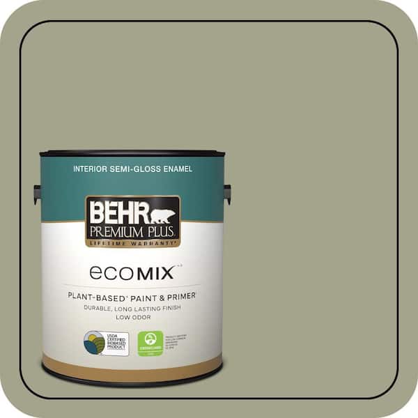 1 gal. #400F-5 Promenade Semi-Gloss Enamel EcoMix Plant-Based Interior Paint & Primer