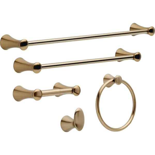 Delta Lahara Single Towel Hook in Champagne Bronze 73835-CZ - The