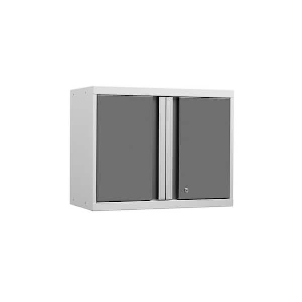 NewAge Products Pro Series Welded Steel 1-Shelf Wall Mounted Garage Cabinet in Gray (28 in W x 24 in H x 14 in D)