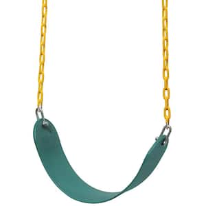 Green Heavy-Duty Swing Set for Outdoor Play
