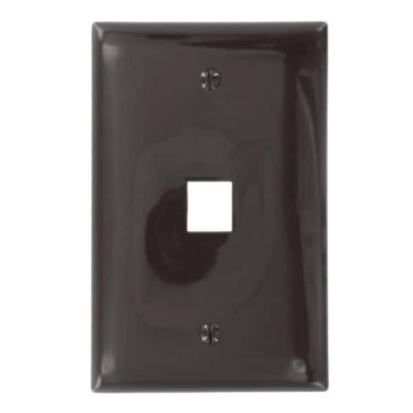 Brown 1-Gang Audio/Video Wall Plate (1-Pack) 41091-1BN
