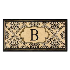 A1HC First Impression Uriel Treated 30 in. x 60 in. Coir Monogrammed B Door Mat