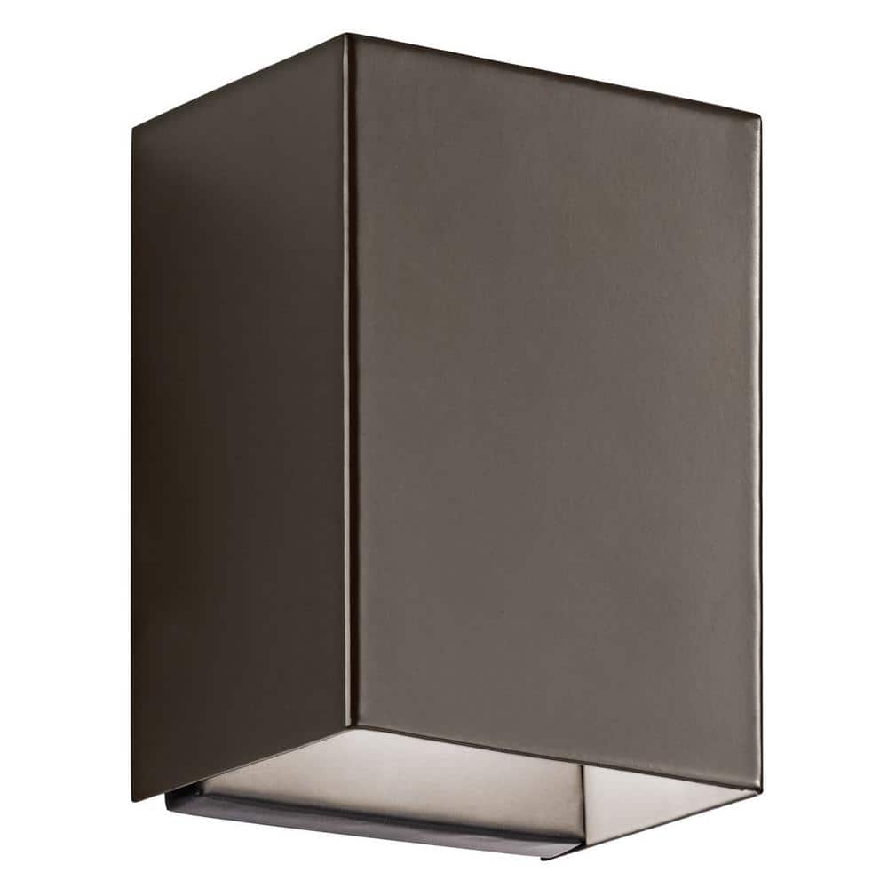 Walden 7.25 in. 1-Light Architectural Bronze Outdoor Hardwired Wall Lantern Sconce with Integrated LED (1-Pack) price history on PriceWatchPro