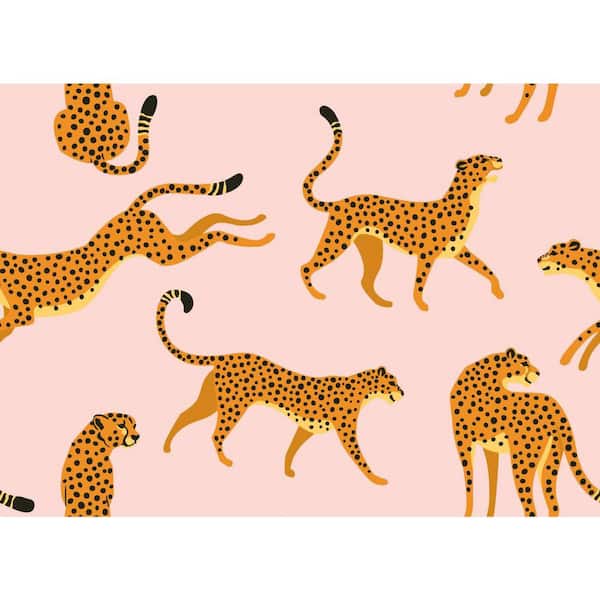 RoomMates 28.29 sq. ft. Cheetah Cheetah Peel and Stick Wallpaper