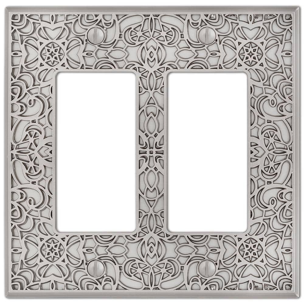 Momfort 2 Gang Rocker Metal Wall Plate - Satin Nickel price history on PriceWatchPro