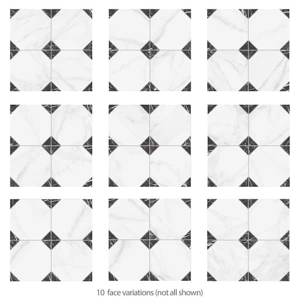 Merola Tile Merzoni Yard Marquina 13 in. x 13 in. Porcelain Floor