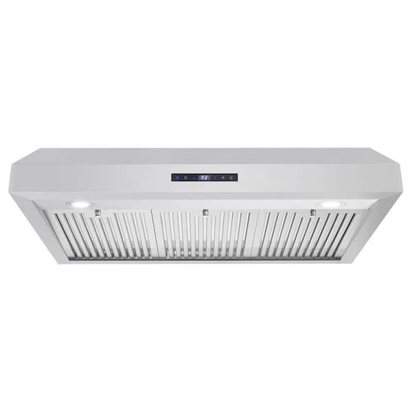 Cosmo 36 in. Ducted Under Cabinet Range Hood in Stainless Steel with Touch Display and Permanent Filters