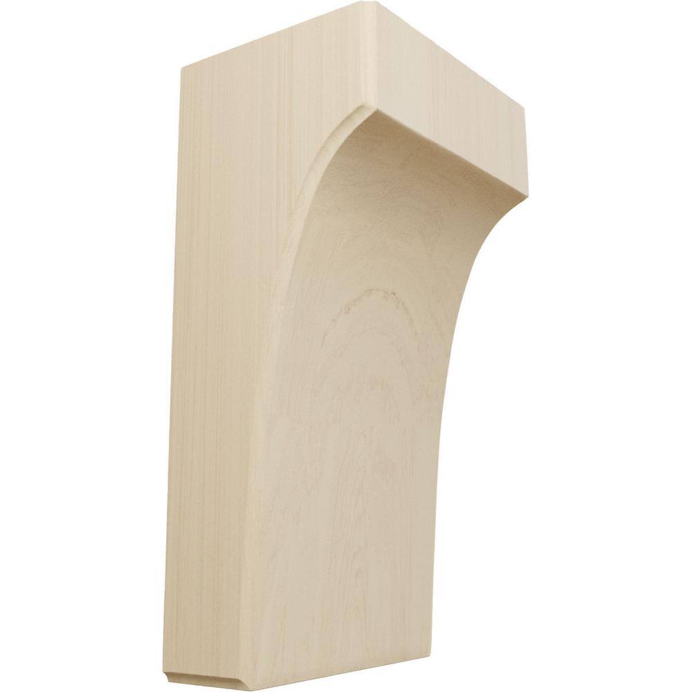 Ekena Millwork 4 in. x 5-1/2 in. x 10 in. Unfinished Rubberwood Clarksville Corbel