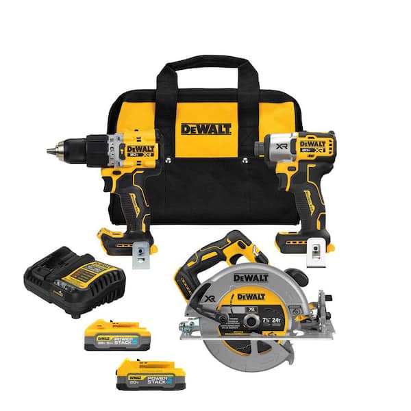 DEWALT - 20V MAX Lithium-Ion Cordless 3-Tool Combo Kit with 5.0Ah Battery 1.7AH Battery and Charger