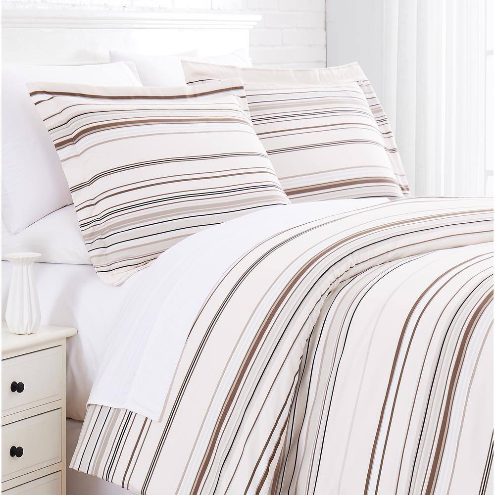 Coastal Taupe Full Reversible Down Alternative Microfiber Comforter Set