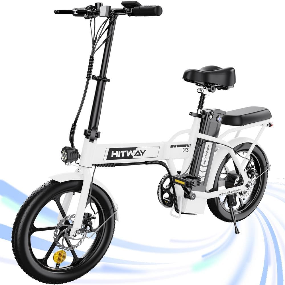 HITWAY 16 in. x 3 in. Tire City Commuter Electric Bike for Adults