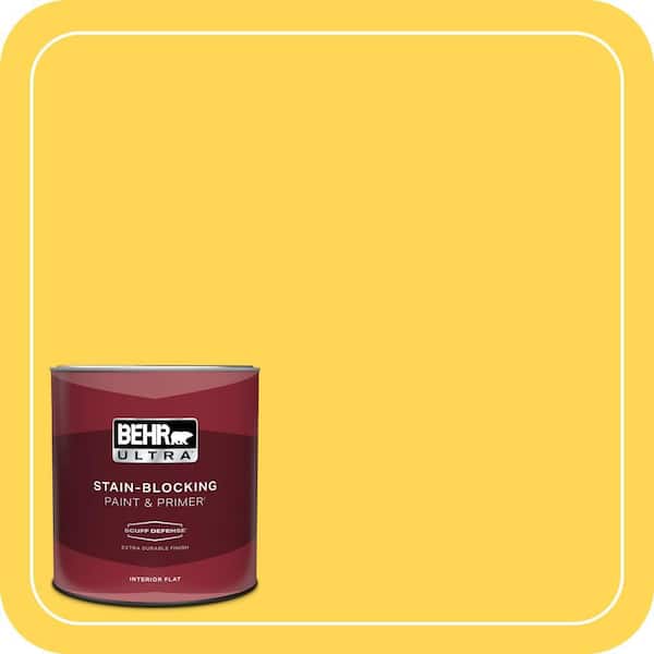 BEHR ULTRA 1 qt. #P300-6 Buzz-in Extra Durable Flat Interior Paint & Primer