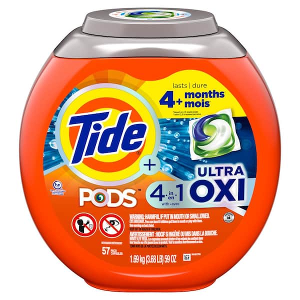 洗濯洗剤 TidePods 4-in-1Downy
BounceDryerSheets Tide 4 In 1 Ultra Oxi Laundry Detergent Pods, 57-Count, 4