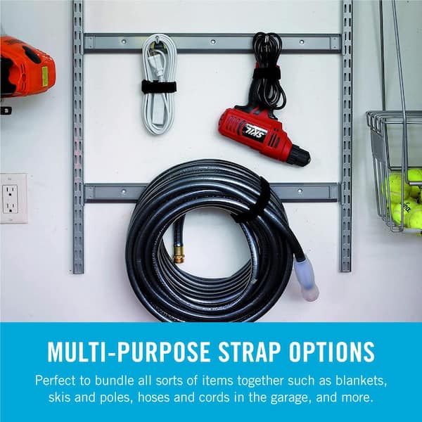 VELCRO Brand All-Purpose Straps | Strong & Reusable | Perfect for Fastening  Wires & Organizing Cords | Black, 18in x 1in | 2 Count