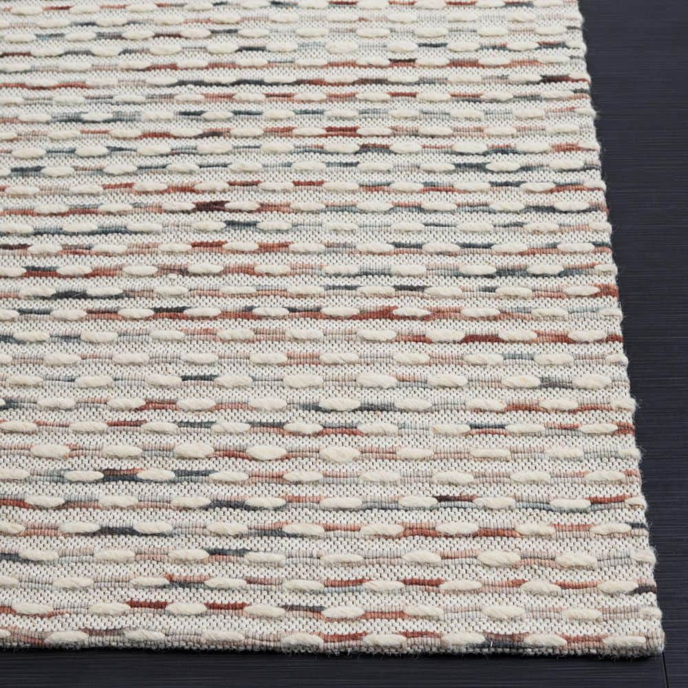 Marbella Beige/Blue 8 ft. x 10 ft. Striped Solid Color Area Rug - thumbnail 5