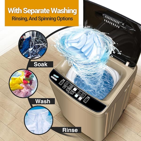 MELEZOOM 1.38 cu. ft. 17.7 lbs. Full-Automatic Top Load Washer