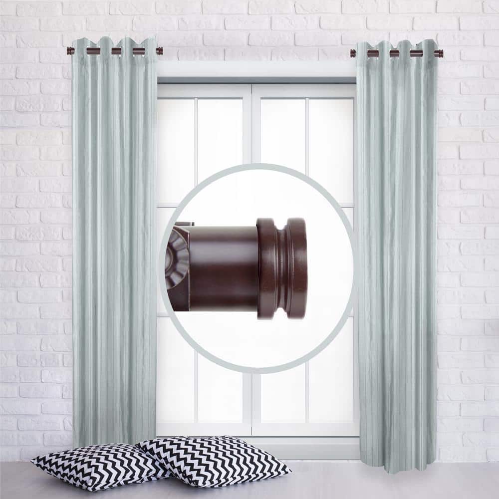 Bun 12 in. - 20 in. L Adjustable 1 in. Dia Single Side Window Curtain Rod in Mahogany (Set of 2) price history on PriceWatchPro