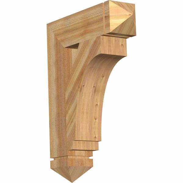 Ekena Millwork 6 in. x 32 in. x 24 in. Western Red Cedar Imperial Arts and Crafts Rough Sawn
