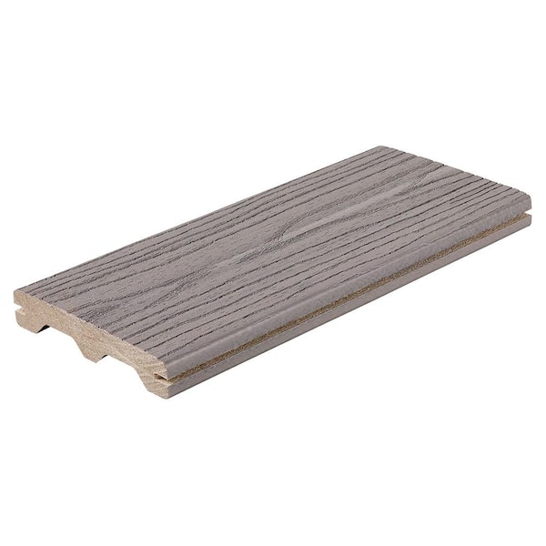 Good Life 1 in. x 5-1/4 in. x 1 ft. Cabana Grooved Edge Capped Composite Decking Board Sample