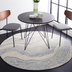 Fifth Avenue Blue/Ivory 6 ft. x 6 ft. Gradient Abstract Round Area Rug