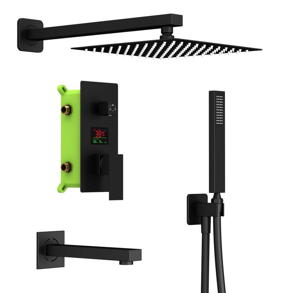 WIAWG 3Spray Patterns with 2.5 GPM 10 in. Wall Mount Dual Shower Heads