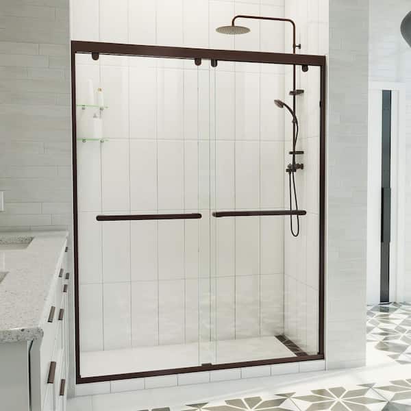 DreamLine Charisma-X 60 in. W x 76 in. H Frameless Sliding Bypass Shower Door in Oil Rubbed Bronze