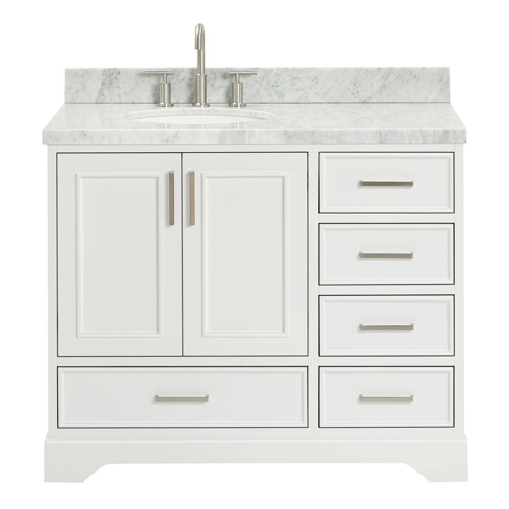 ARIEL Stafford 43 in. W x 22 in. D x 36 in. H Left Single Sink Bath ...