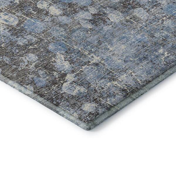 Mayfield Premium Machine Washable Abstract AMF2113 Blue 3 ft. x 5 ft. Area Rug