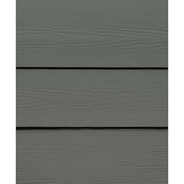 Hardie Plank HZ10 7.25 in. x 144 in. Statement Collection Aged Pewter Cedarmill Fiber Cement Lap Siding
