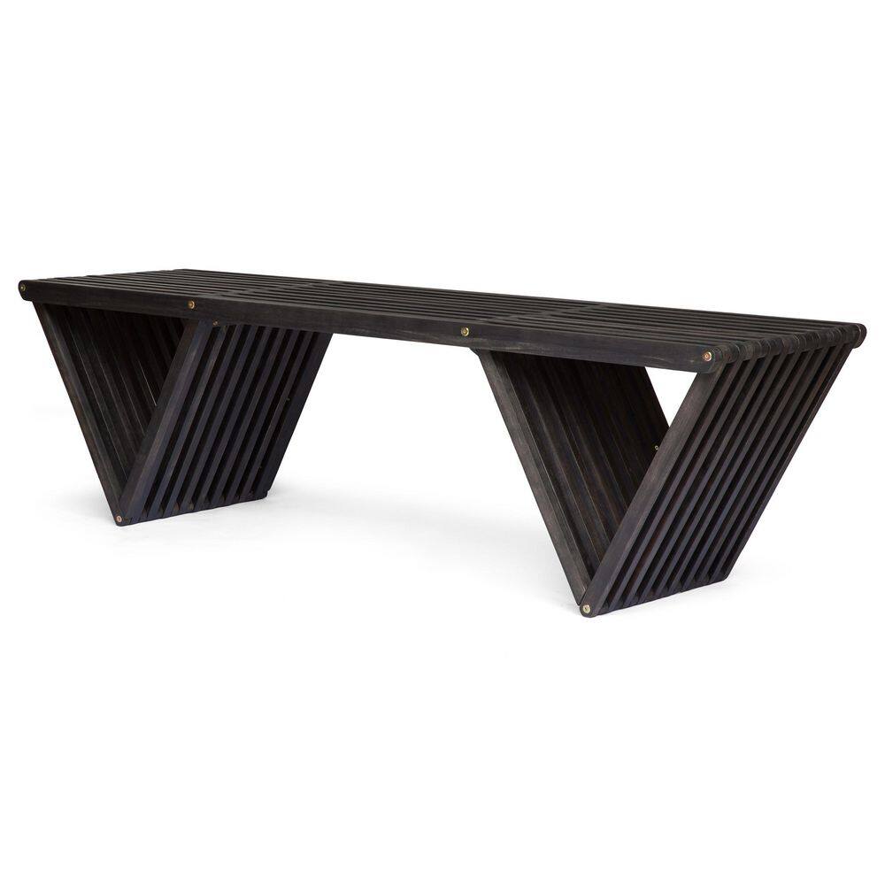 63 in. Dark Gray Wood Outdoor Bench price history on PriceWatchPro