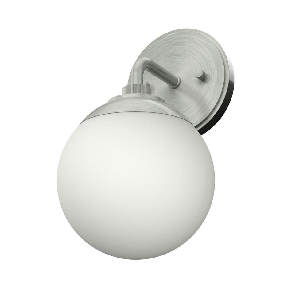 Hepburn Mid-Century Modern 6" Nickel Dimmable Wall Sconce