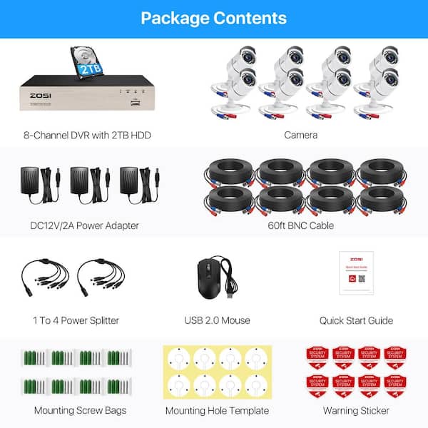 Reviews for ZOSI H.265+ 8-Channel 5MP-Lite 2TB Hard Drive DVR