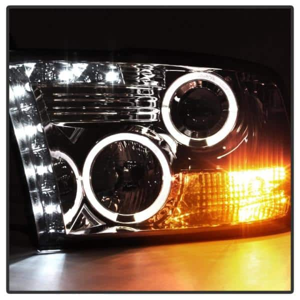 Dodge Ram 1500 09-16 / Ram 2500/3500 10-16 Projector Headlights - Halogen  Model Only - LED Halo - Smoke