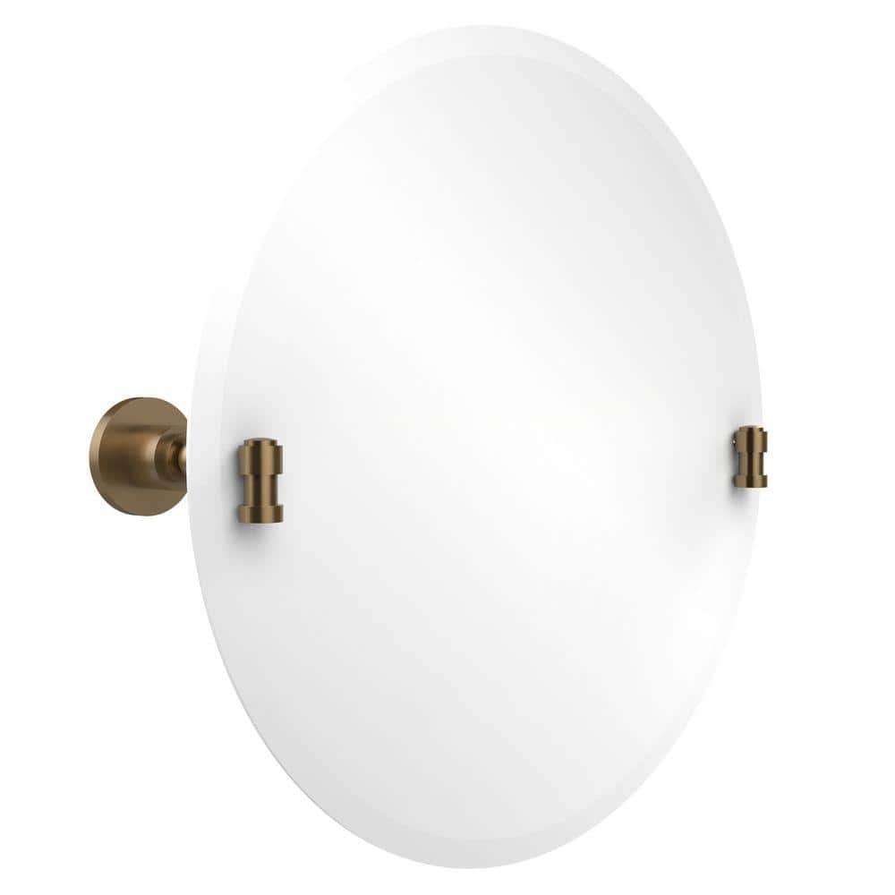 Allied Brass Washington Square Collection 22 in. x 22 in. Frameless Round  Single Tilt Mirror with Beveled Edge in Brushed Bronze WS-90-BBR The Home  Depot