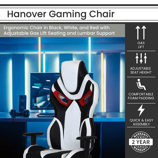 Hanover Commando Gas Lift 2-Tone Gaming Chair, Faux Leather, Cushions, 1 -  Fry's Food Stores