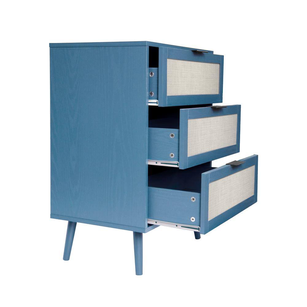 23.62 in. W x 15.35 in. D x 30.31 in. H Bathroom Blue Linen