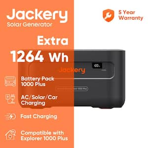 Explorer 1000 Plus Extra Battery Pack 1264Wh Capacity, Expand up to 5056Wh (10 units), Extra Battery for Home Backup