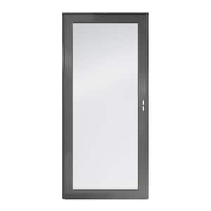 3000-Series 36 in. x 80 in. Charcoal Gray Right-Hand Full View Interchangeable Aluminum Storm Door