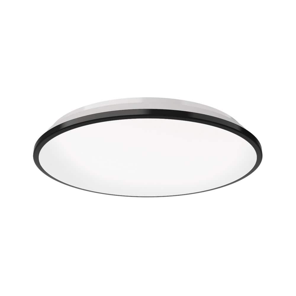 Brook 13 in. 1-Light 24-Watt Black Integrated LED Flush Mount price history on PriceWatchPro